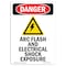 Signmission Safety Sign, OSHA Danger, 5" Height, ARC Flash And Electrical, Portrait OS-DS-D-35-V-2236 - alternate 1